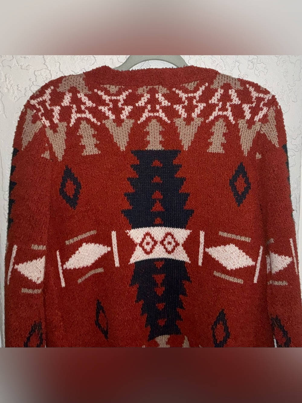 Ally Mae Patterned Open-Front Cardigan Sweater - Picture 7 of 8